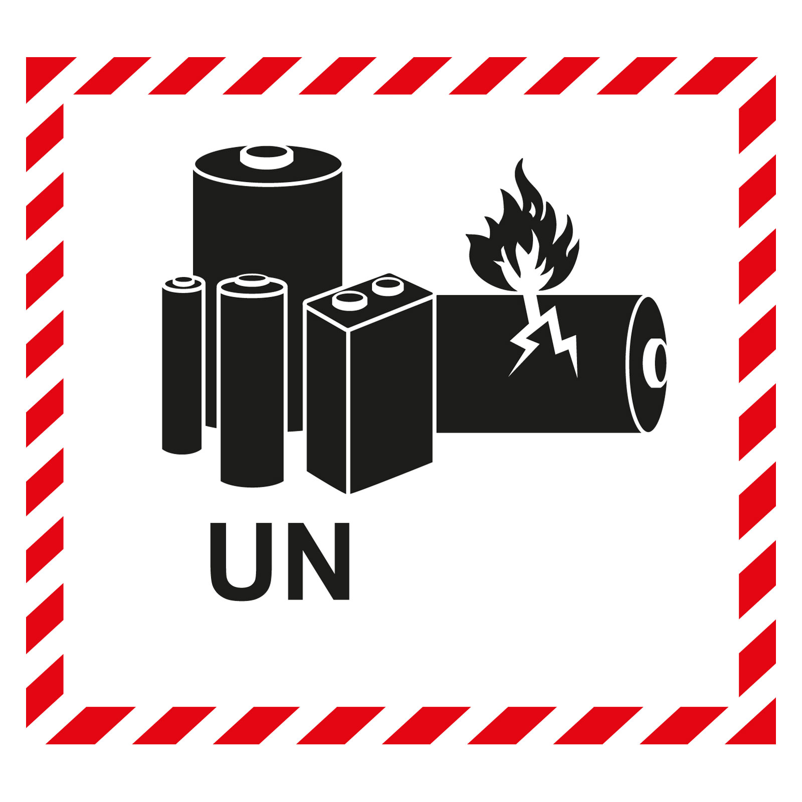 Aufkleber Lithium Batterie blanko - Aufkleber-Shop