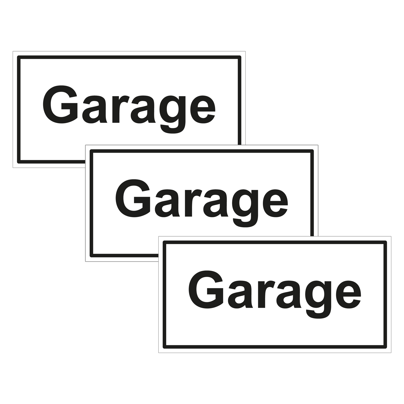 Türhinweisschild "Garage" 3er Pack Folie, ab 2,83