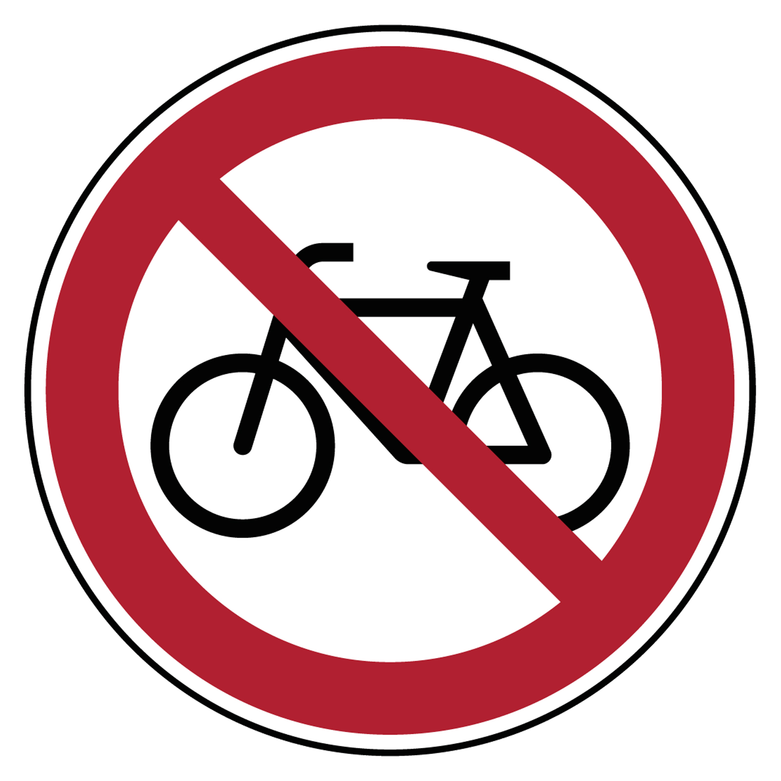 Verbotszeichen "Fahrrad verboten", ab 1,55