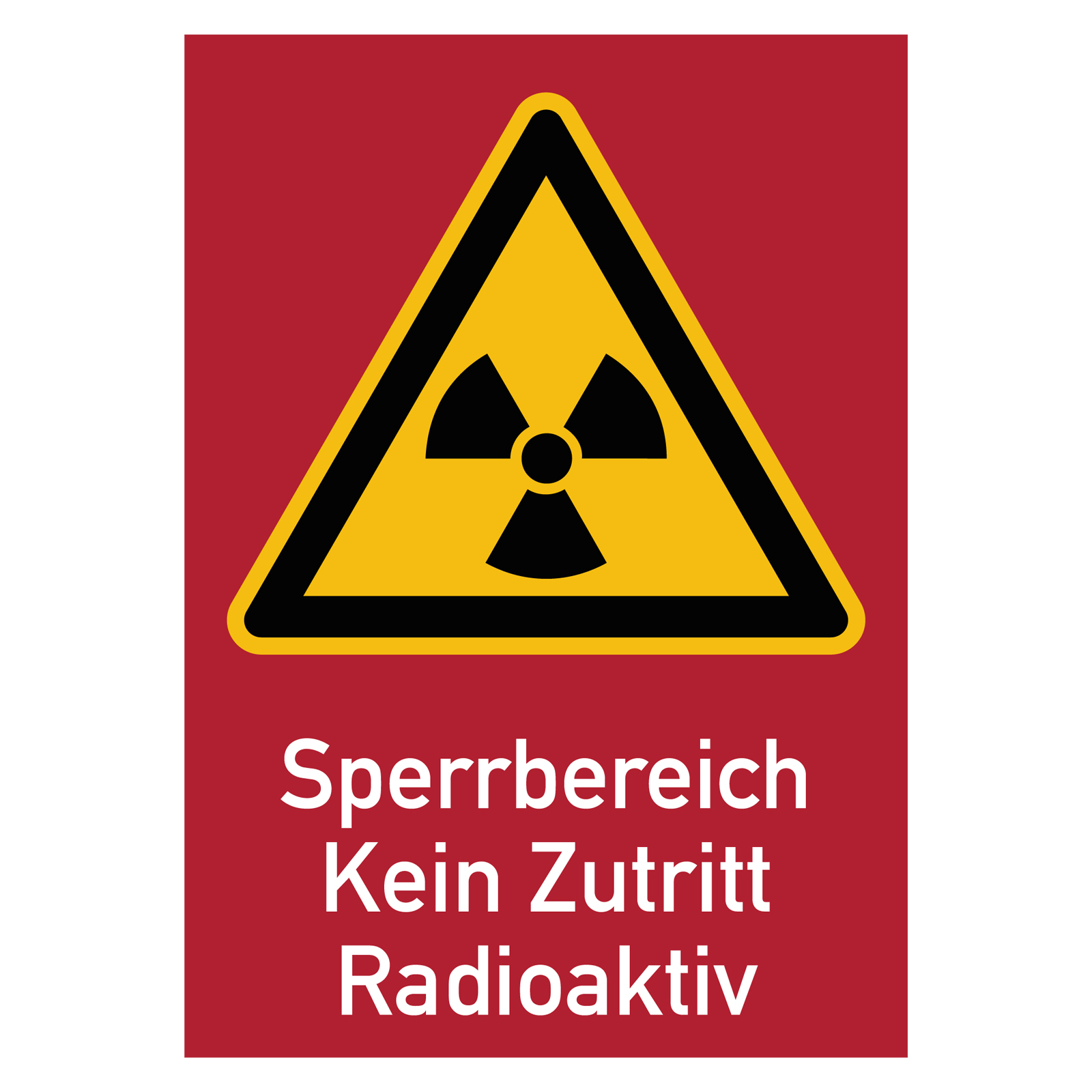 Warnschild „Röntgen! Kein Zutritt Für Unbefugte“ | Selbstklebend, 10x20 Cm | Kunststoff, UV-beständig Nach ASR A1.3