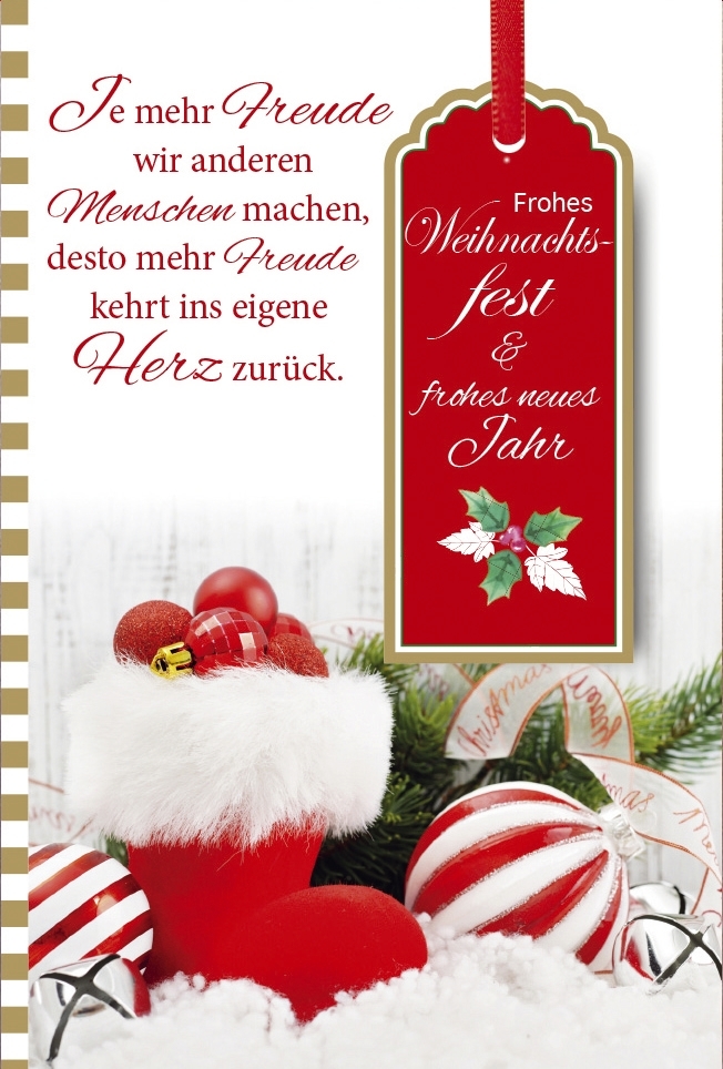 Grußkarte Weihnachts und Neujahrswünsche 22365, 5,45