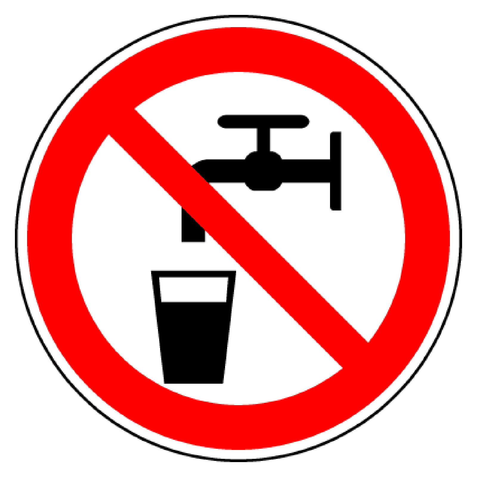 Kein Trinkwasser - Verbotszeichen BGV A8 P05, 3,60