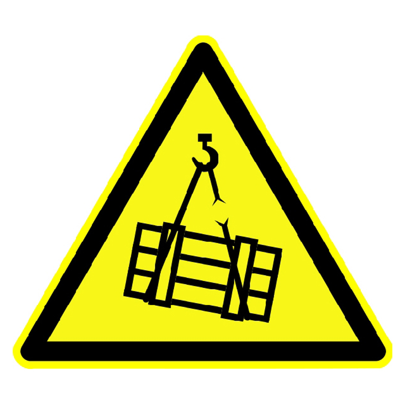 Warnschild 'Schwebende Last' Nach ISO 7010 – Alu, 20 Cm, Perfekt Für Baustellen & Lager