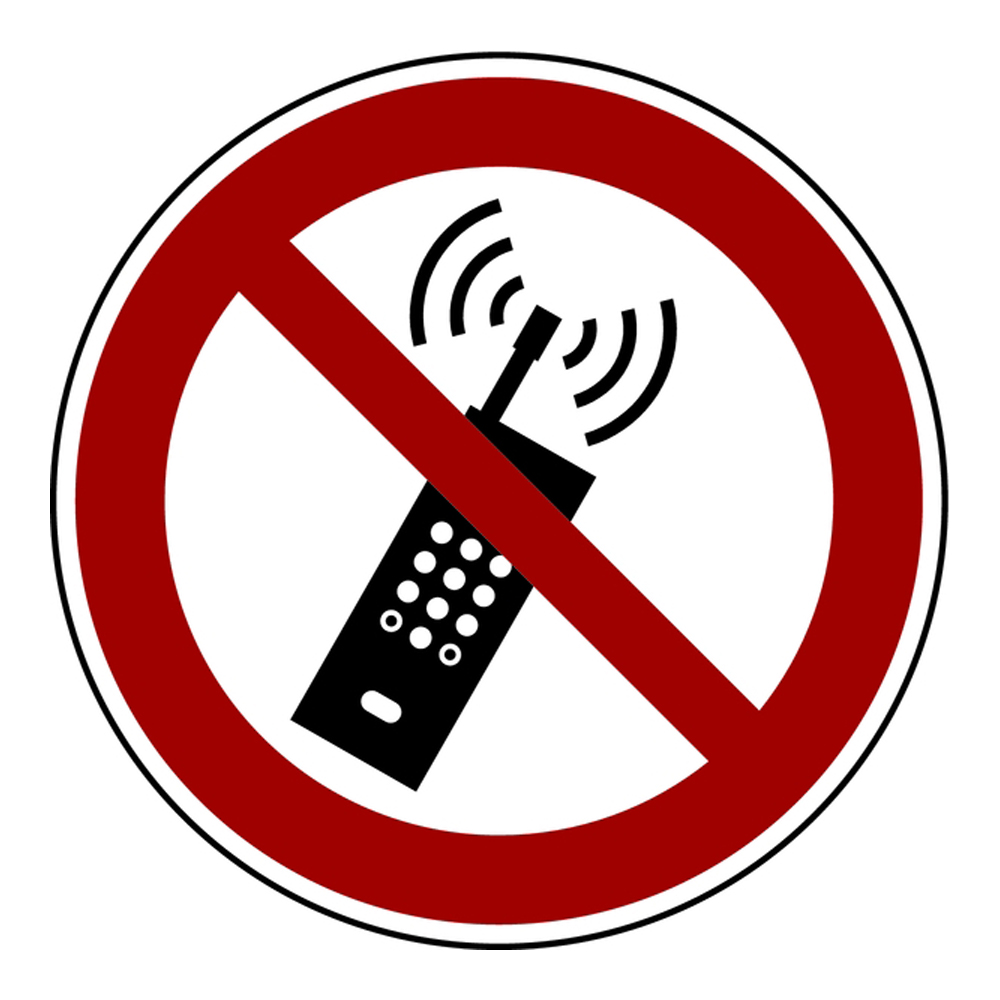 Mobiltelefone verboten DIN EN ISO 7010-P013 - Aufkleber-Shop
