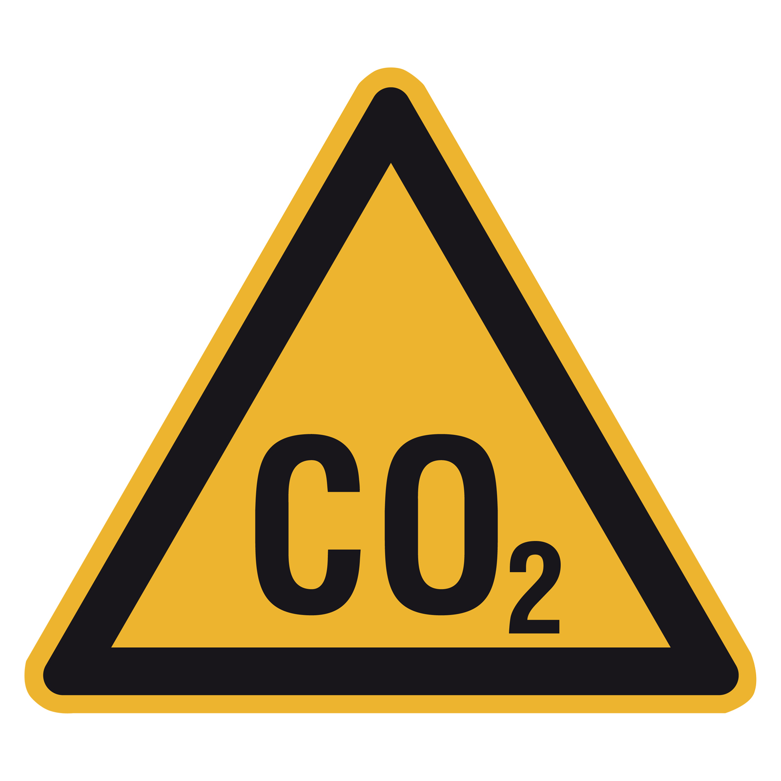  Warnzeichen  Warnung  vor CO2 BGV A8 DIN 4844 6 95