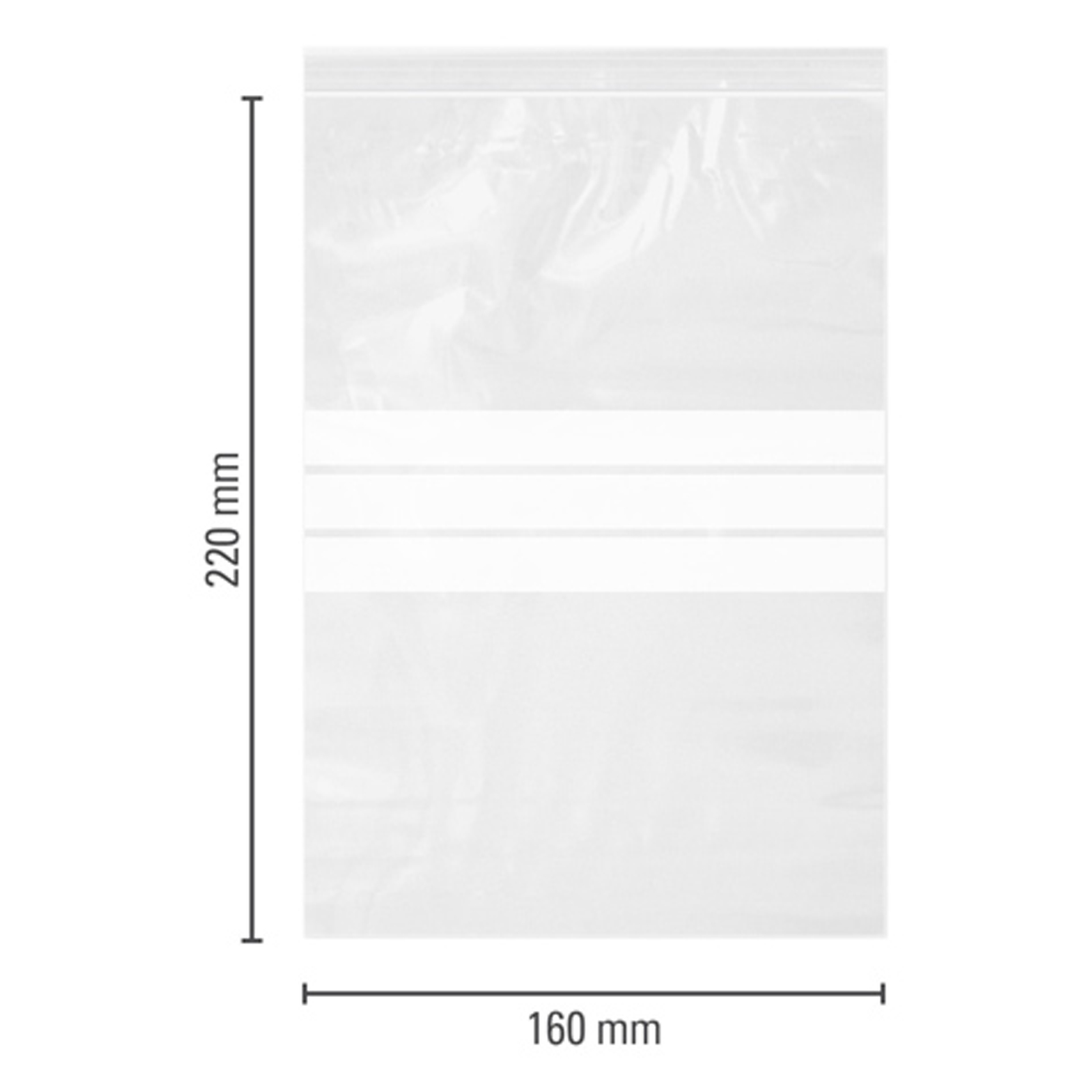 Unicorn 100 Stück Druckverschlussbeutel mit Schriftfeld Größe 160 x 220