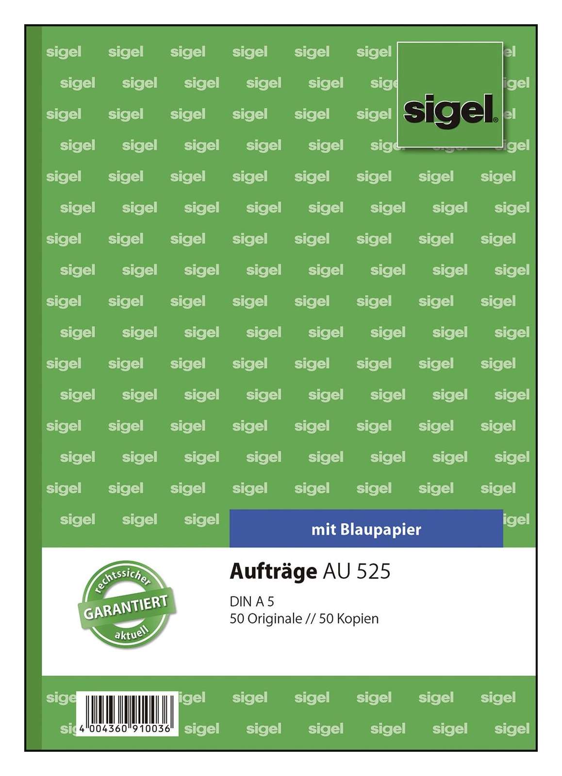 SIGEL BE525 Orders A5, 2 X 50 Sheets