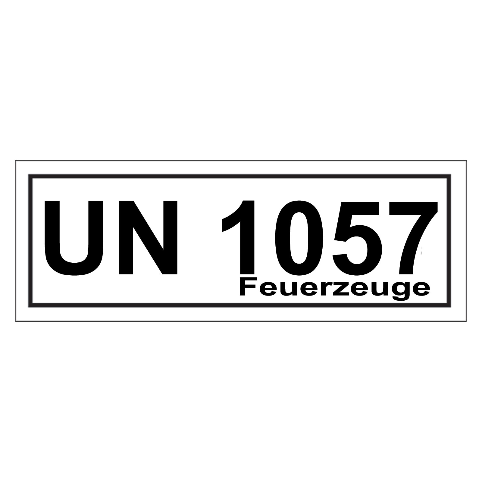 Gefahrzettel UN 1057 Feuerzeuge Folie