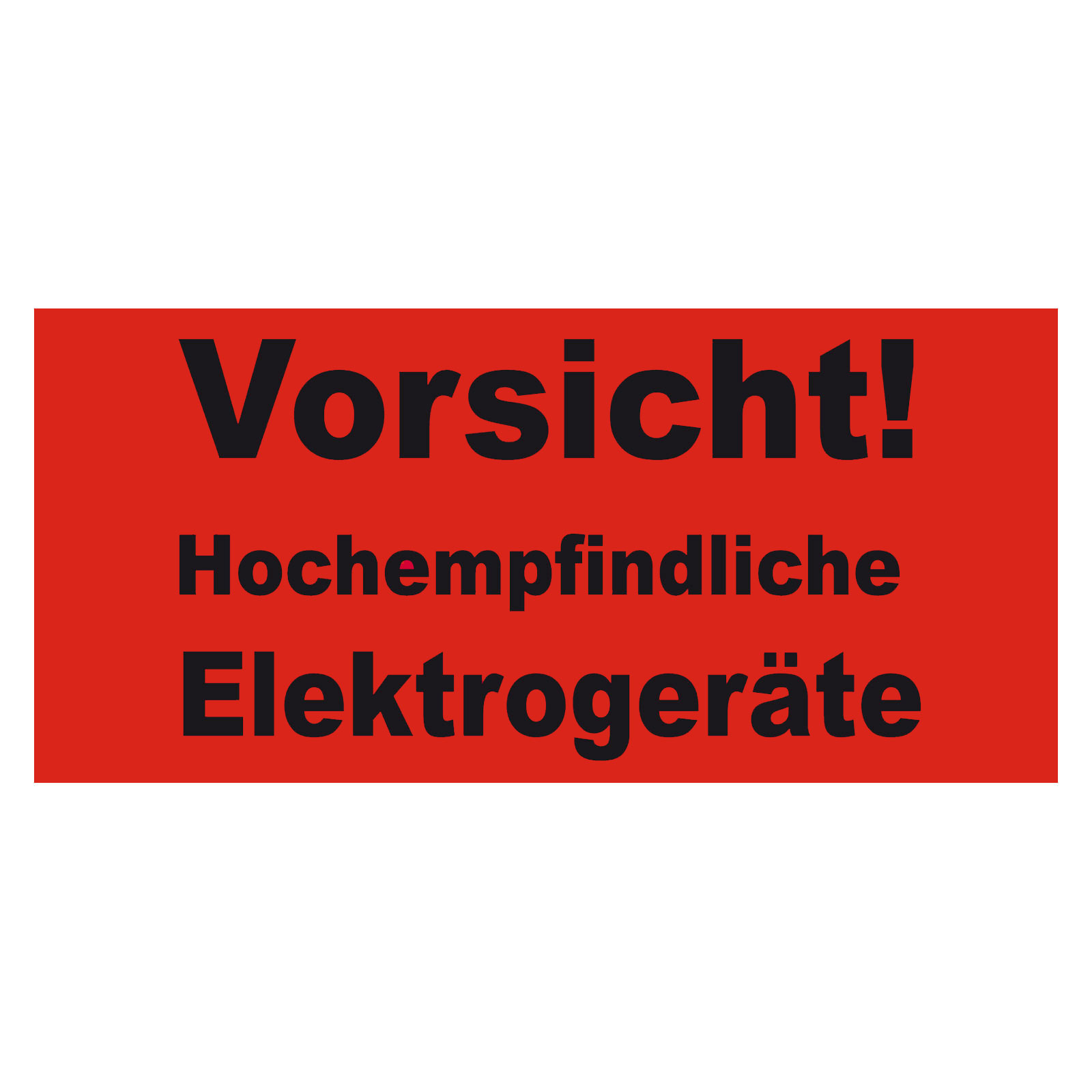 Aufkleber Hochempfindliche Elektrogeräte | Rot - Aufkleber-Shop