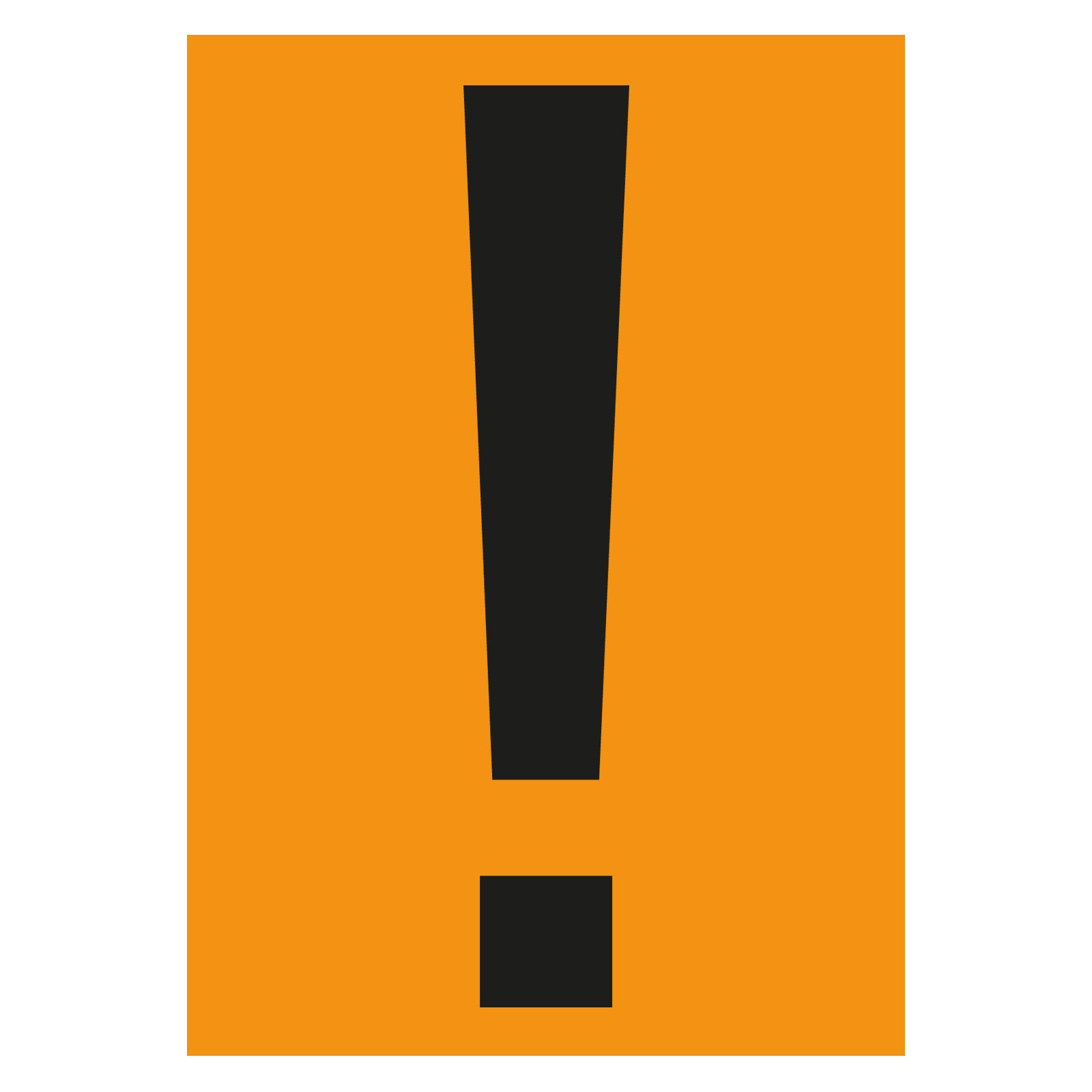 Aufkleber Achtung | Orange - Aufkleber-Shop
