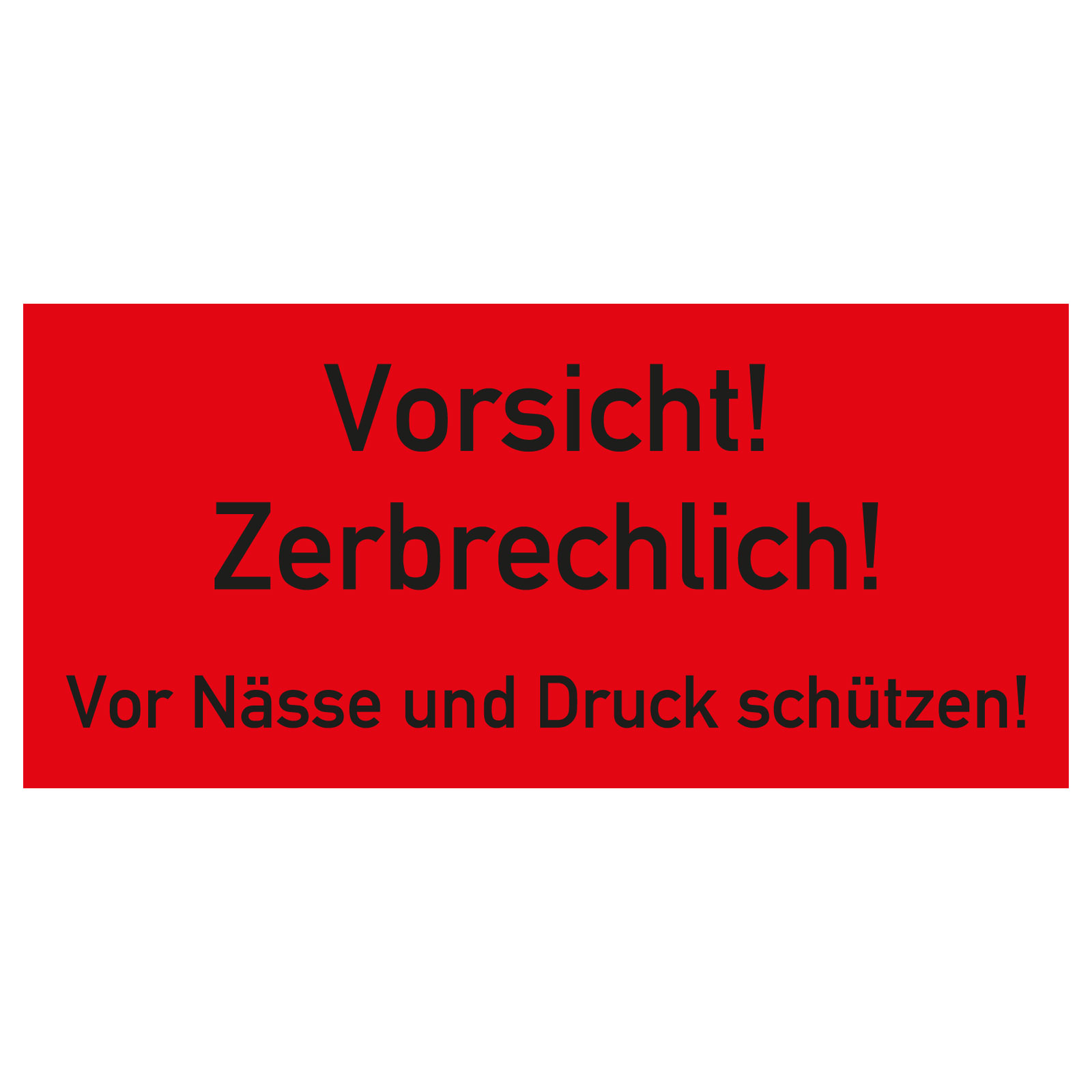 Aufkleber Vorsicht Zerbrechlich Vor Nässe und Druck schützen | 136 x 63