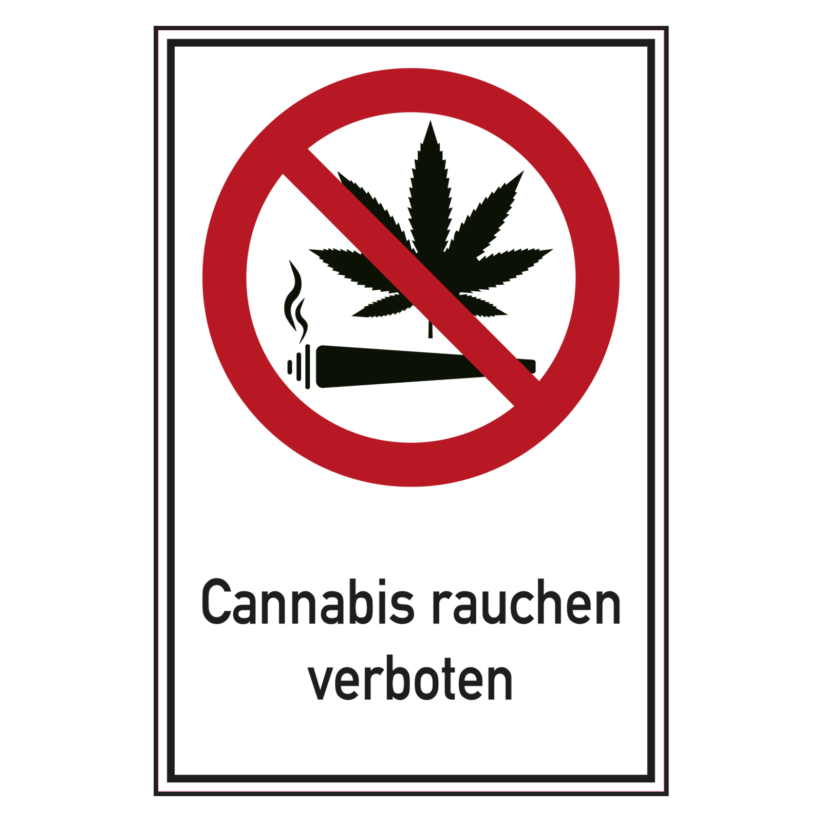 SafetyMarking® - Verbotszeichen P002 "Rauchen Verboten" Alu ø200mm