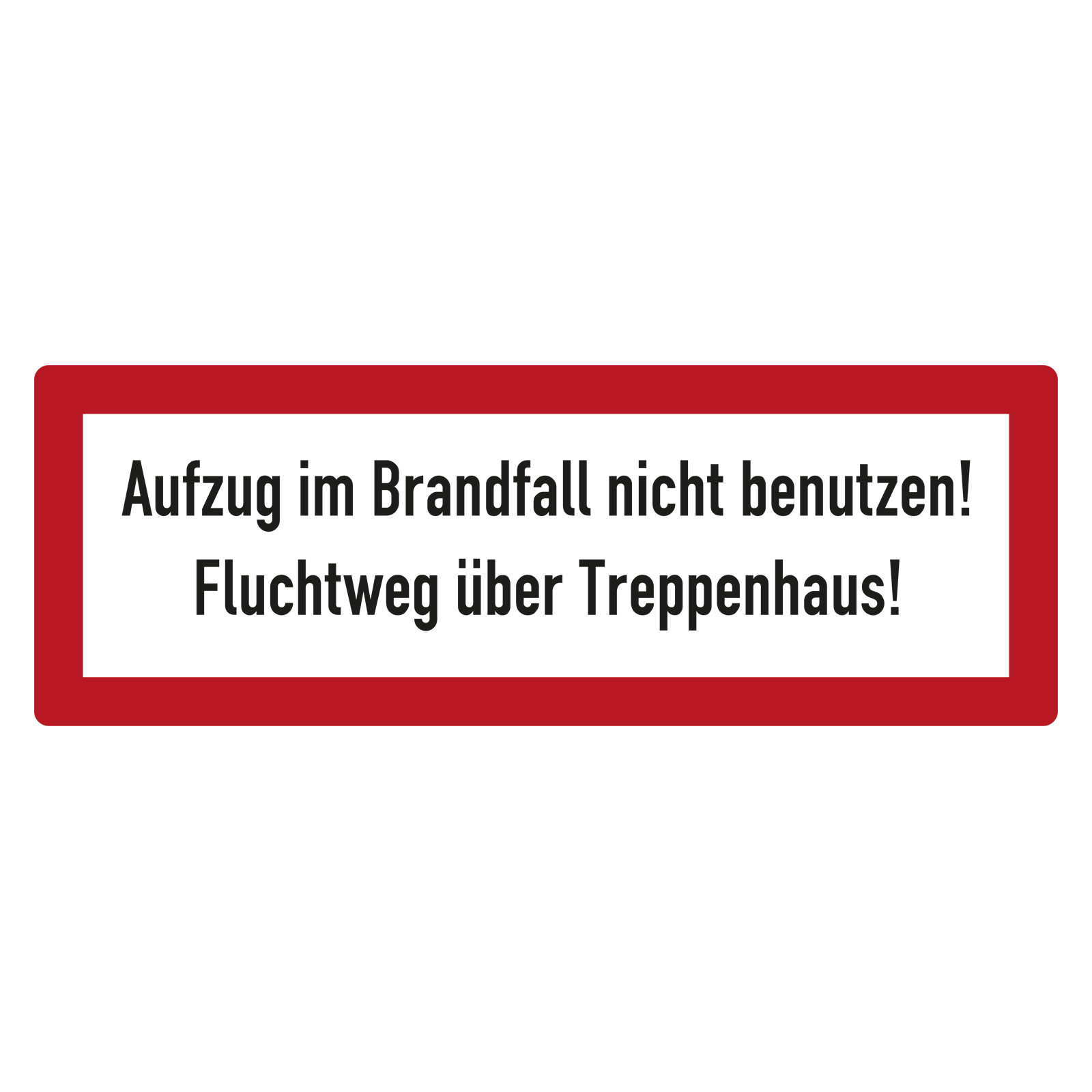 Sicherheitsaufkleber 'Aufzug Im Brandfall Nicht Benutzen' – 100x100 Mm, Selbstklebend