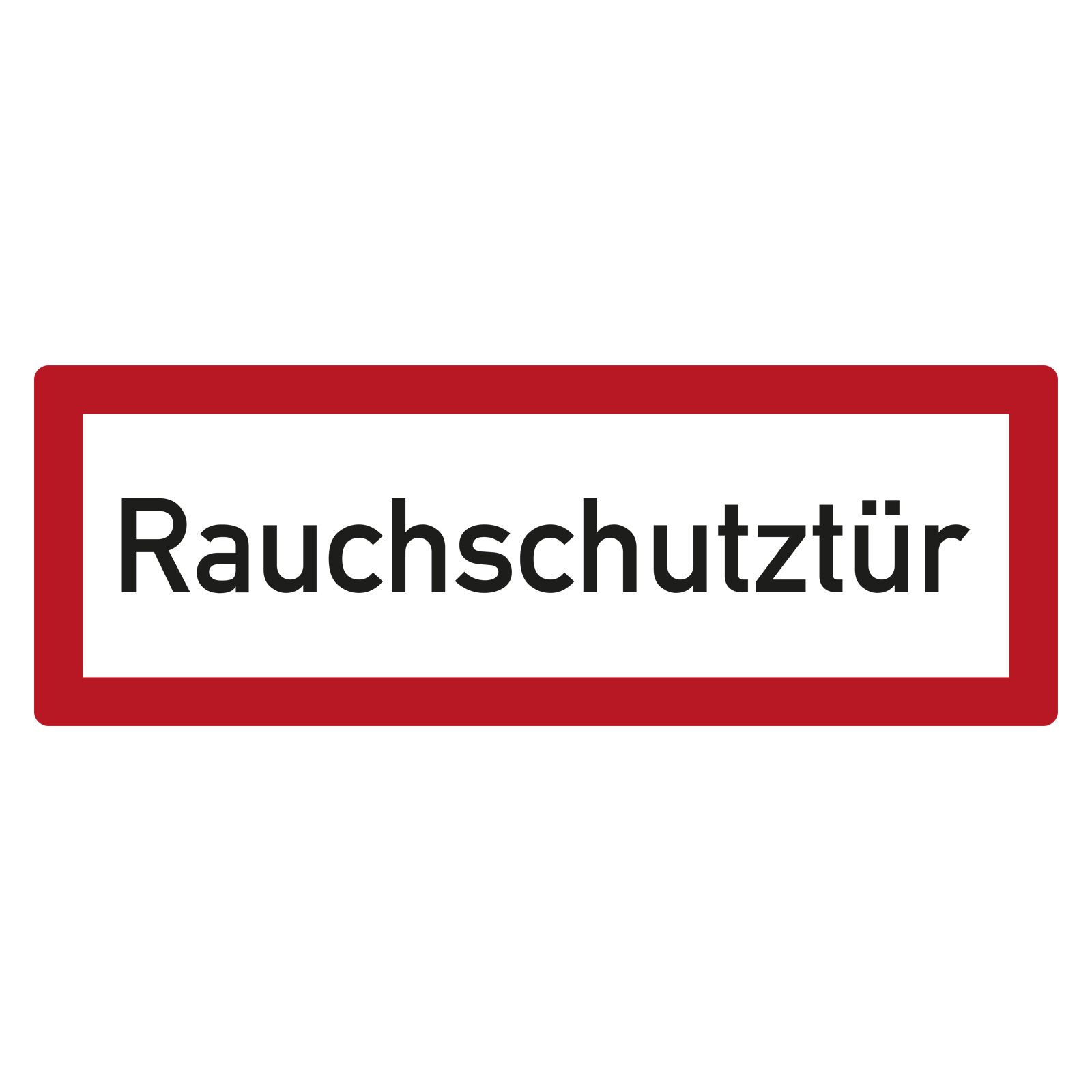 LEMAX® Aufkleber Feuerwehrschild Rauchschutztür – Selbstklebend, 150x200 Mm, Weiß/schwarz/rot, Nach DIN 4066