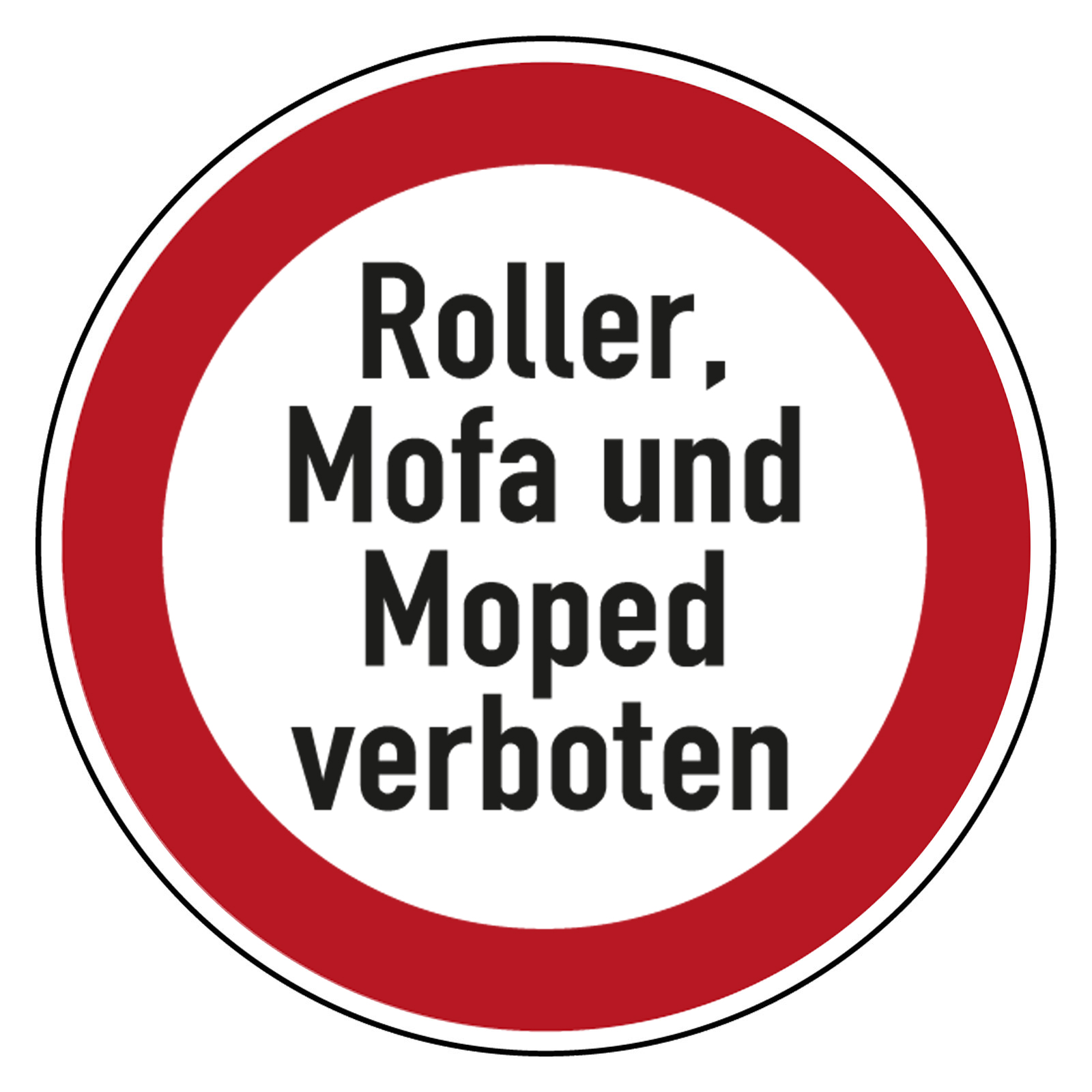Mofa Verboten Schildnull
