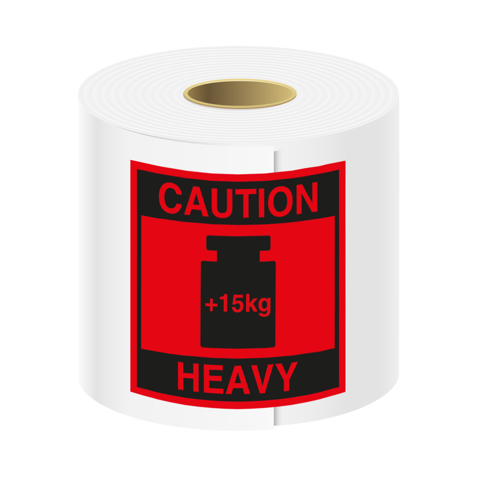 Paketaufkleber Caution Heavy +15 kg | aufkleber.org - Aufkleber-Shop