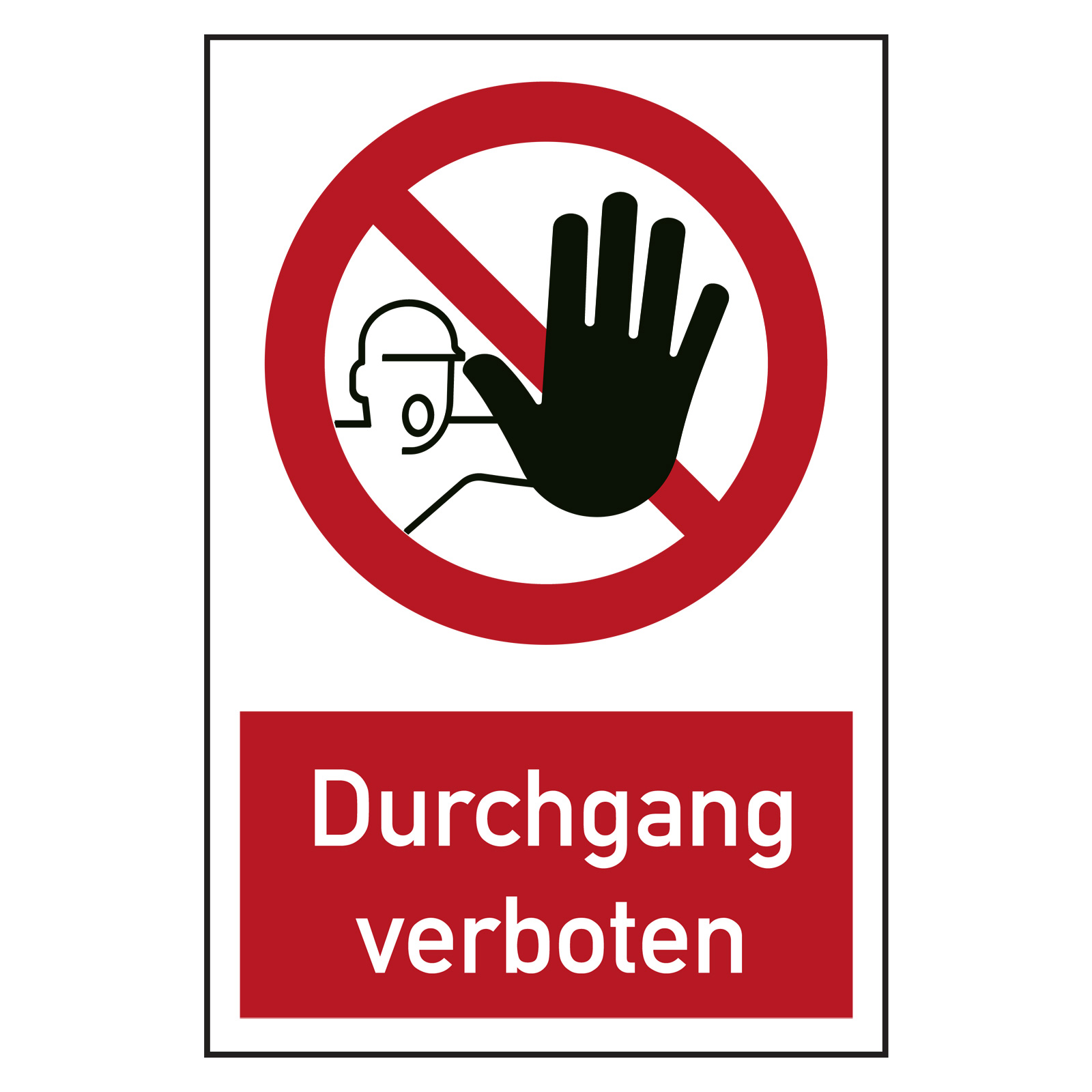 Cofan Warnschild "Durchgang Verboten" & "Vorsicht Gefährlicher Hund" – Kombi-Schild Aus Robuster Folie