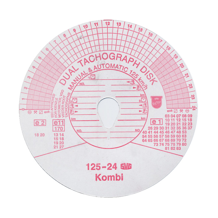 2x 100x Tachoscheiben 140-24 Diagrammscheiben Für Fahrtenschreiber 140km/h