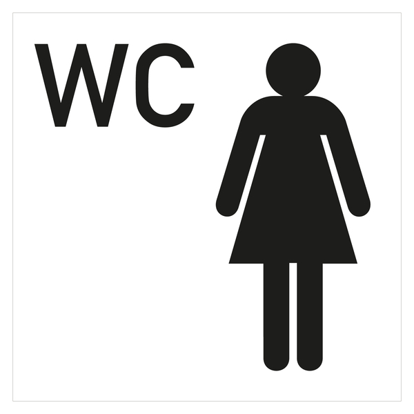 Schild oder Klebeschild Hinweisschild, AUSVERKAUF! WC Toilette Damen Frauen 