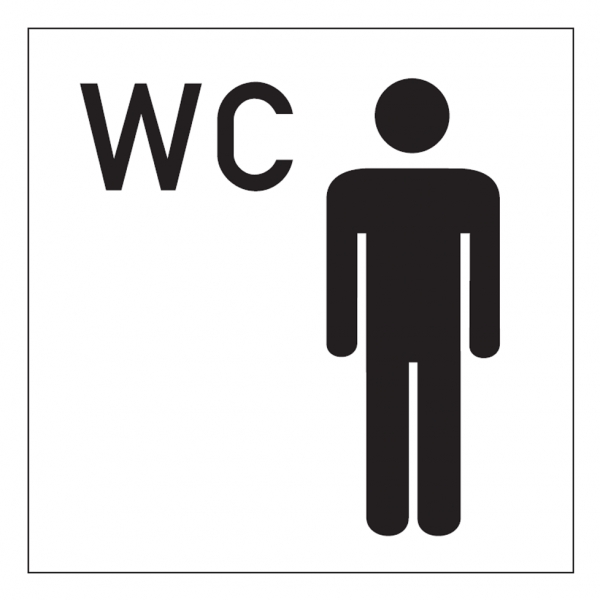 Türschild WC Toilette Herren Männer Hinweisschild Schild oder Klebeschild 