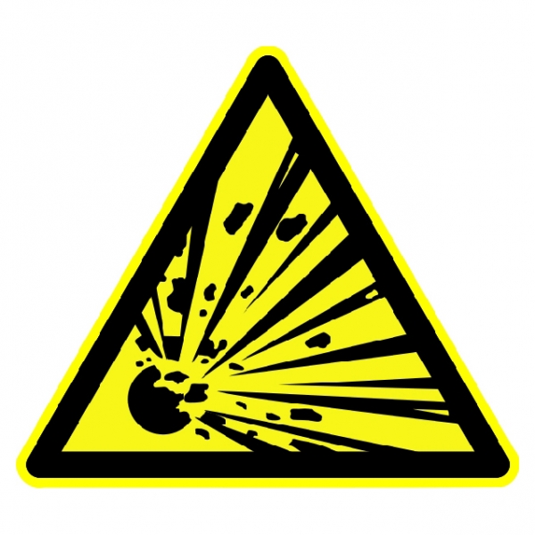  Warnung  vor explosionsgef hrlichen Stoffen Warnschild 