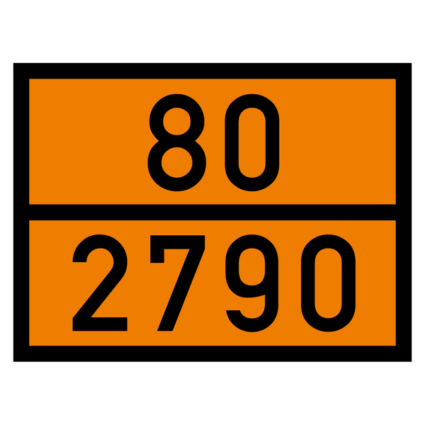 Warntafel orange mit 80-2790 Stock Illustration