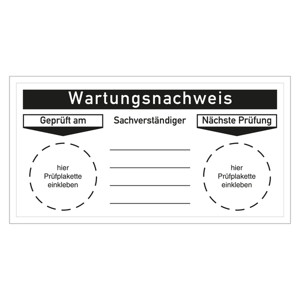 nächste Prüfung Folie 9,5x4cm 100St. Grundplaketten Geprüft am gemäß durch 