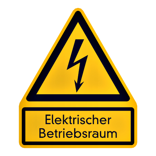 LEMAX Aufkleber 'Betriebsraum' – 100x200 Mm, Gelb/schwarz, Selbstklebende Folie, Für Innen & Außen, Temperaturbeständig Bis -40°C/+80°C