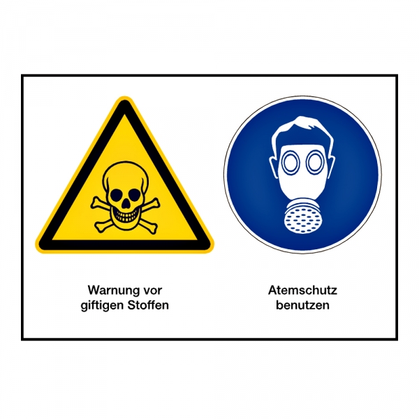 Büro Sicherheit 20cm DE546 Aufkleber Warnung vor giftigen Stoffen Warnschild