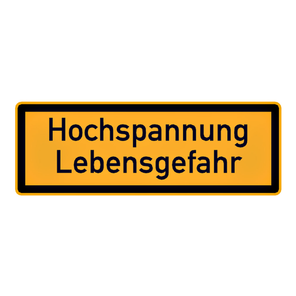Warnschild Hochspannung Lebensgefahr – 12,2x10 Cm, Selbstklebend Nach DIN 4844
