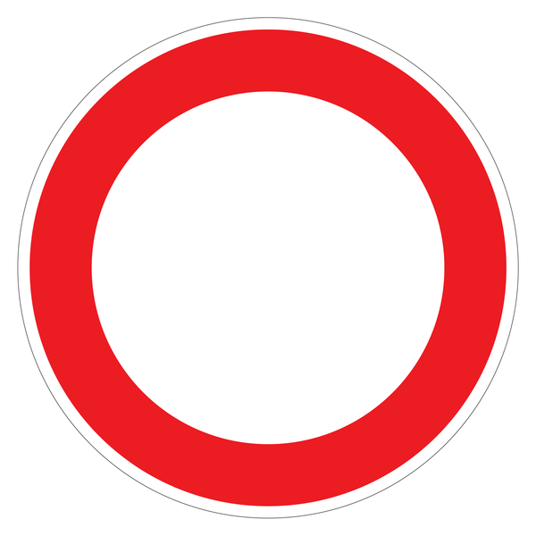 Verkehrsschild Verbot für Radfahrer in Alu 420 mm - -Shop