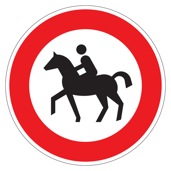 Schild Für Reiter verboten Alu 31,50cm 11.5658 