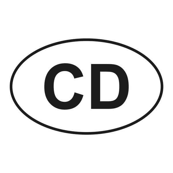 Autoaufkleber mit CD - Diplomatenkennzeichen - Aufkleber-Shop