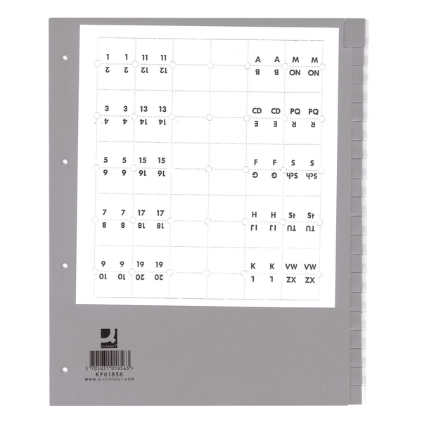 Soennecken Register DIN A4 1-31 | Überbreite PP Grau | Volle Höhe Für Ordner