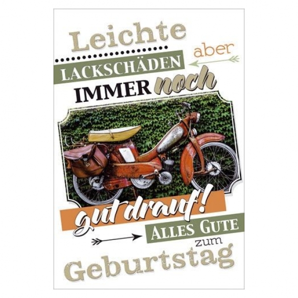 Geburtstagskarte Motorrad Inkl Umschlag 51 95 1 27