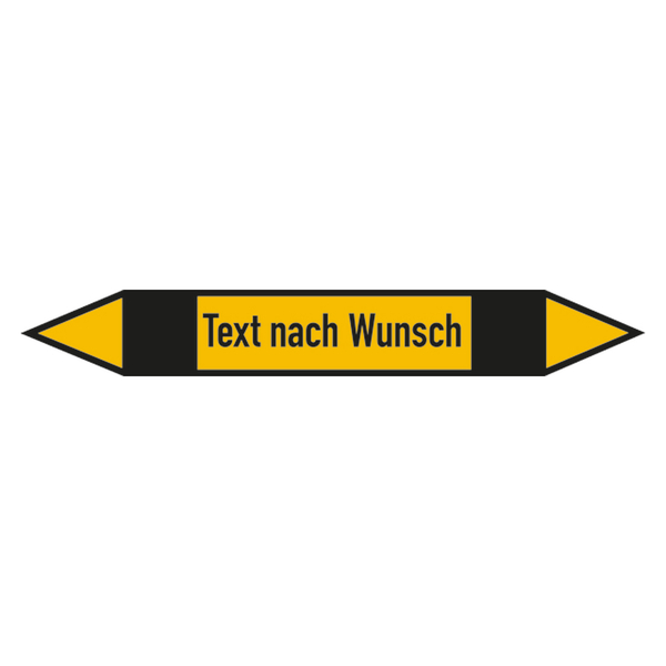 Rohrleitungskennzeichen Nicht Brennbare Gase - Text nach Wunsch Fo, ab