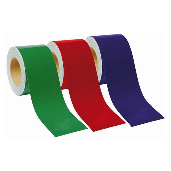 Kennzeichnungsband einfarbig für Rohrleitungen, Folie selbstklebend 90 mm x  33 m auf Rolle - Aufkleber-Shop
