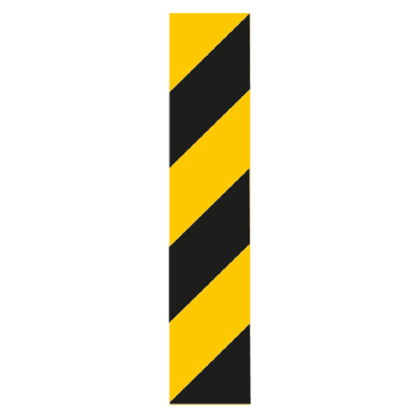 gelb/schwarz rechtsweisend reflektierend 705x141mm Schild Alu Warnmarkierung 
