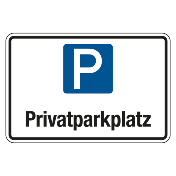 Parkplatz-Reservierungs-Schild Privatparkplatz - Aufkleber-Shop