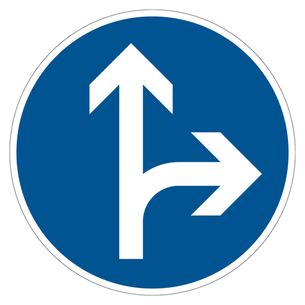 Schild Alu Fahrtrichtung geradeaus Verkehrszeichen 600mm reflektierend 