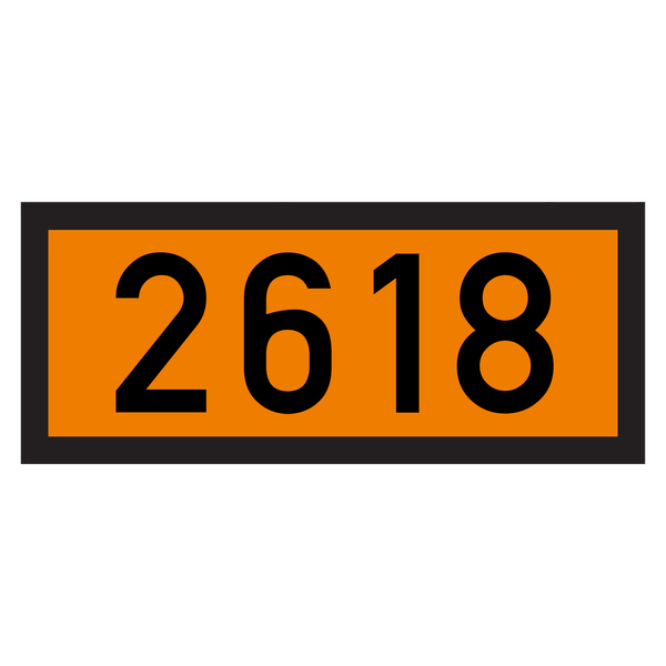 Warntafel 2618, orange, Folie, 300 x 120 mm, Einzeletikett