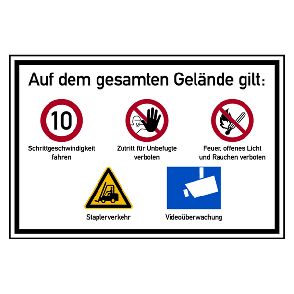 Schild Videoüberwachung - Bereich - Warnhinweis, 10,49 €