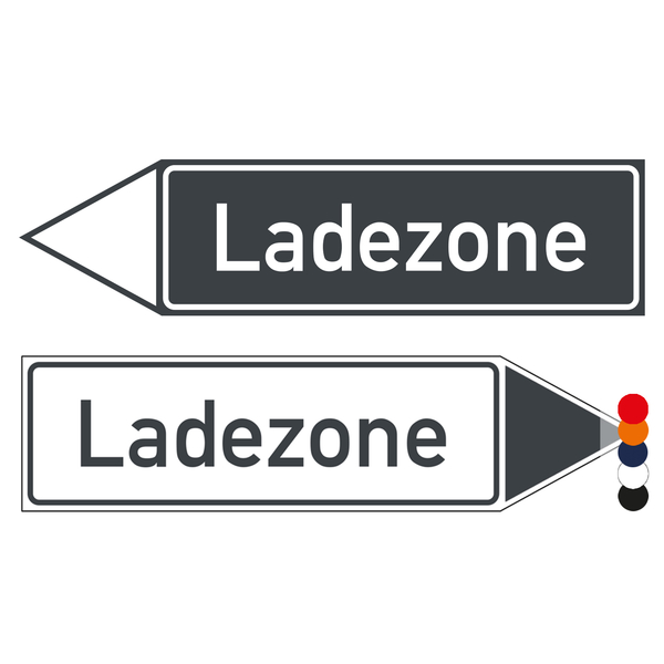 Wegweiser Pfeil Ladezone