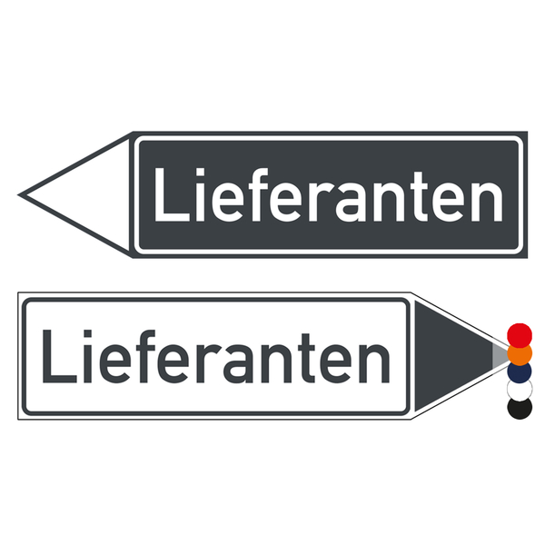 Wegweiser Pfeil Lieferanten