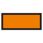 Warntafel blanko, orange, Folie, 300 x 120 mm, Einzeletikett