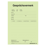 Gespr&auml;chsvermerk DIN A5 gr&uuml;n