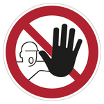 Aufkleber Für Fußgänger verboten nach ISO 7010 20cm Ø Folie gemäß ISO 7010 P004 