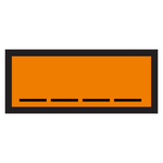Warntafel mit Eindruck UN-Nummer, orange, Folie, 300 x 120 mm, Einzeletikett