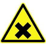 Warnung vor gesundheitsschädlichen und reizenden  Stoffen - Warnschild BGV A8 W18 Folie selbstklebend 20 cm