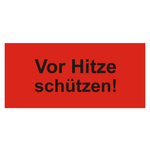 Paketaufkleber Vor Hitze schützen, Rot, Folie, 136 x 63 mm, 500 Stück/Rolle